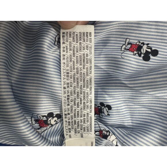 Disney Mickey Mouse Blue Raincoat Hooded Jacket Pockets Fun Lining - Picture 6 of 7